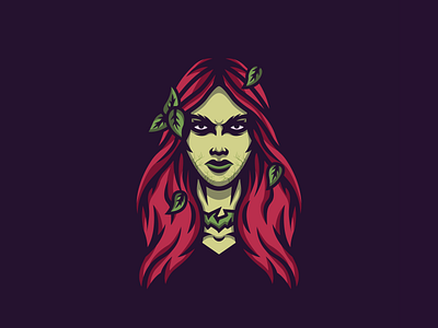Poison Ivy ver. 2 badge batman illustration logo poison ivy sticker