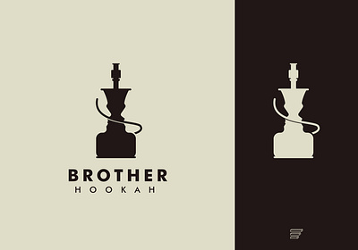 Brother Hookah app black branding brothers design geometry hookah icon logo mark minimal monogram monogram logo shisha simple smoke vector