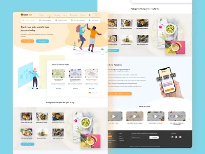 Landing Page Project for Keto Diet Program Company desktop diet keto home page landing page ui design user interface web design website