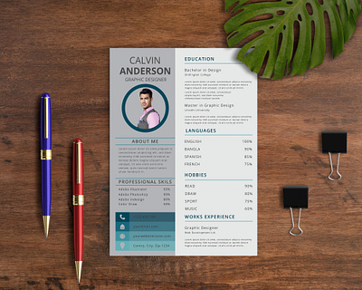 Resume clean resume cmyk corporate cv creative design cv illustration print ready professional resume resume cv resume template unique design vector