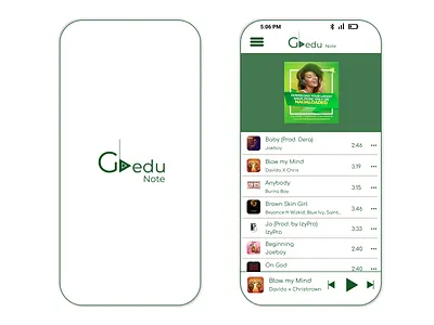Gbedu Player app figma nigeria product design ui