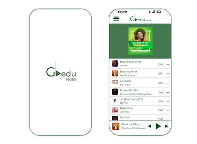 Gbedu Player app figma nigeria product design ui