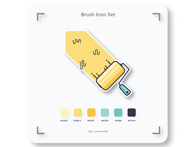 Brush Splash Icon Set adobe adobe xd animation branding brush brush lettering brushes brushpen design flat handel icon illustration illustrator logo set splash typography vector yellow