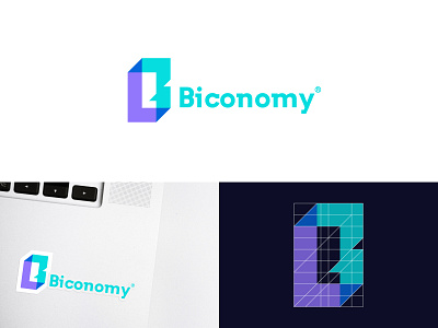 B logo for Biconomy adaptive app icon app design application blockchain branding crypto cryptocurrency dapp dapp app design system grid logo icon vector symbol logo logo design logo designer logotype modern logo