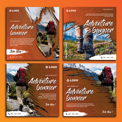 ADVENTURE BANNER branding creative design design design templates designs graphic graphic design identity social media banner social media design social media pack social media templates template template builder template bundle template design vector