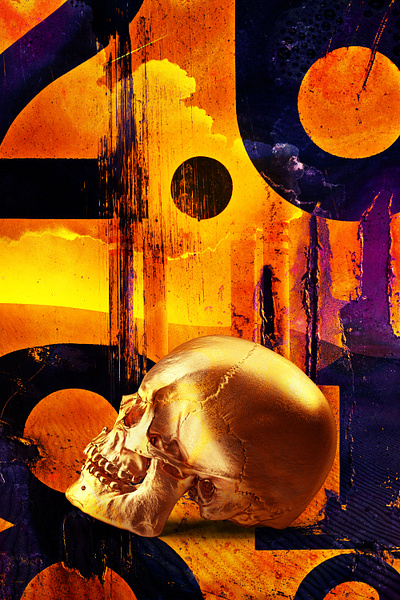 2. Planet adobe art behance black desert design digital globalwarming gold photomanipulation photoshop skull