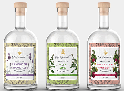 Springmount Gin branding gin graphic design label label design labels liquor