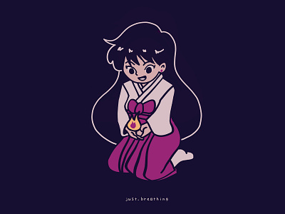 Rei Hino anime character cute digital digitalart drawing flat illustration japan japanese kawaii manga minimal procreate sailor mars sailor moon sailormoon