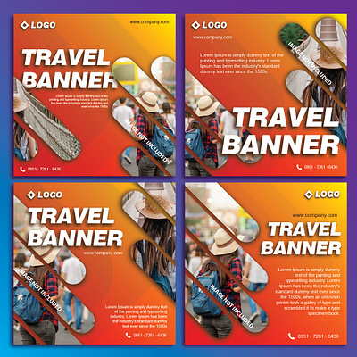 TRAVELING BANNER app branding creative design design design template designs graphic design identity social media banner social media design social media pack social media templates socialmedia template template builder template design templates ui vector