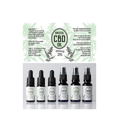 Bristol CBD Labels botanical branding cbd design label label design