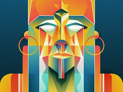 Geometric portrait bold contrast design geometric geometric design graphic illustration portrait vector vector illustration