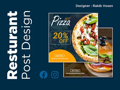 Resturant social media post design advertisement blog design business facebook ad facebook ads facebook banner facebook cover facebook design facebook post design instagram post design post design facebook product ads design for facebook rakib6644 web banner ad web banner design
