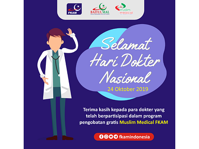 Selamat hari dokter nasional poster design