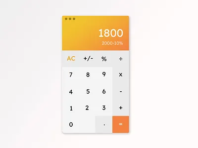 Calculator UI photoshop ui ux vector