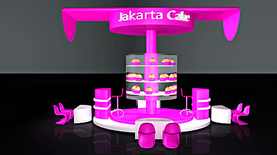 Jakarta Cake booth display branding design display exhibition booth design exhibition design exhibition stand design icon