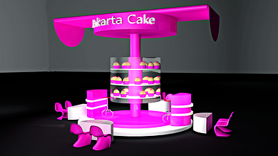 Jakarta Cake booth display branding design exhibition booth design exhibition design icon