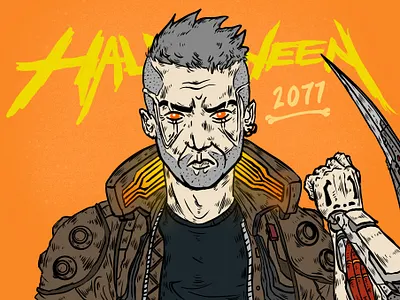Halloween Playoffs! Vinny’s Costume Inspiration costume cyberpunk 2077 halloween illustration inspiration playoffs stickermule vinny