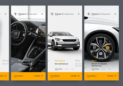 Polestar Flow app automotive branding car clean design e commerce full screen imagery gestures identity interaction concepts interface interface concept minimalism platform polestar ui ux volvo white