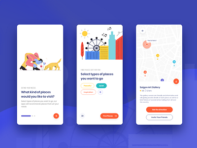 Adobe XD Playoff - Explore Saigon adobexd app city design illustration madewithxd mobile design ui ux vector