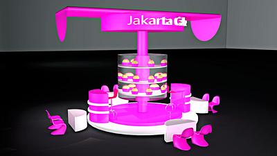 Jakarta Cake booth display branding design display exhibition booth design exhibition design exhibition stand design icon