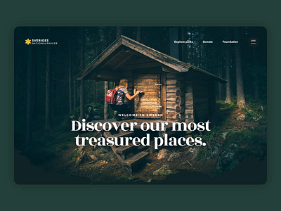 Swedish National Parks website clean clean ui copenhagen design footer header map national park nature parallax scandinavia scandinavian sweden ui ux video player website