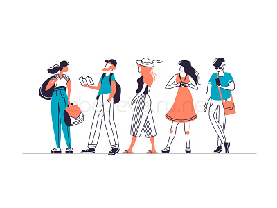 some style experiments character city design illustration people tourism vector