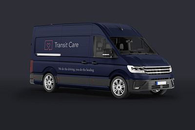 Transit Care Van branding branding concept care concept design logo medical mockup patient transport transportation van