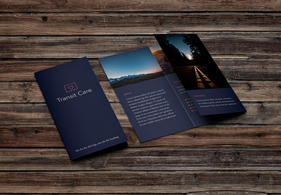 Transit Care Brochure branding branding concept brochure design care concept design logo medical mockup patient print transport