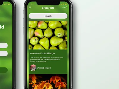 Greenfield app design app interface application uidesign