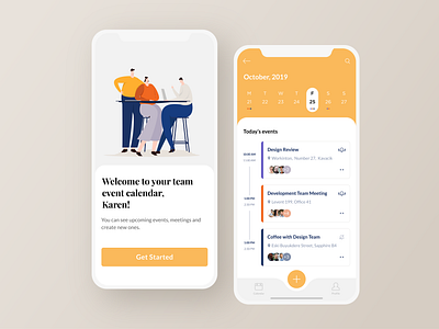 Meeting Calendar app design calendar meeting app mobile app mobileui ui design