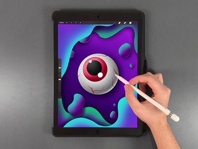 Eyeball Drawing in Procreate art digital art digital drawing digital illustration drawing eyeball halloween illustration ipad art ipad pro procreate procreate art texture brush