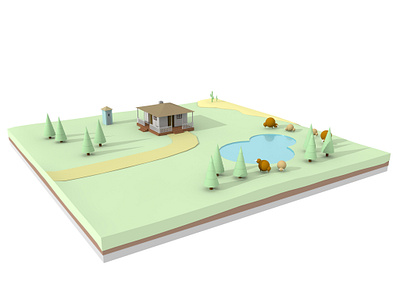 Free Land isometric art