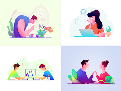 Illustrations Pack Kit website ui ux design 2d 3d appdesign application branding colours designer desktop icon illustrations kit mobile pack set vector webdesign website