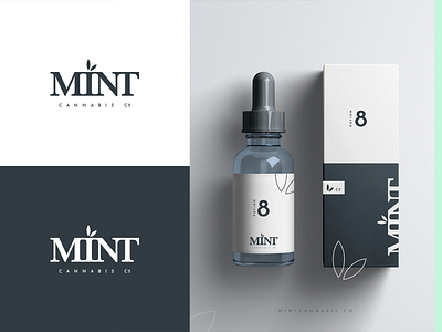 Mint Cannabis Co Logo cannabis logo mint packaging