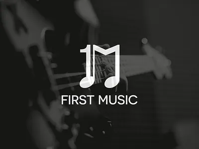 First Music branding design icon illustration logo vector