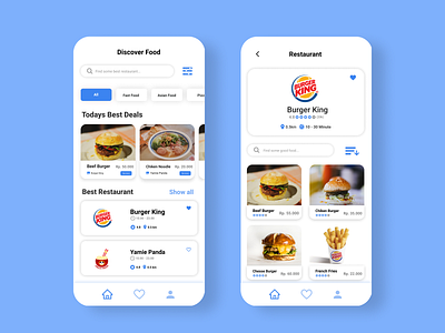 Mobile app - Food Menu app minimal mobile ui ux