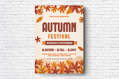 Autumn Flyer autumn autumn festival autumn flyer autumn holiday autumn madness autumn party bash celebration club club flyer end summer fall fall party fest festival flyer holiday invitation november october