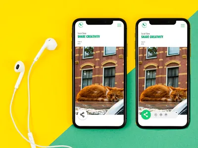 Daily UI - 10 Social Share animation app brand dailyuichallenge design flat ui ux web website