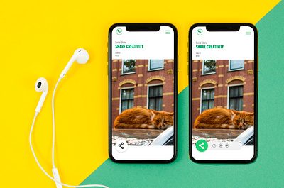 Daily UI - 10 Social Share animation app brand dailyuichallenge design flat ui ux web website