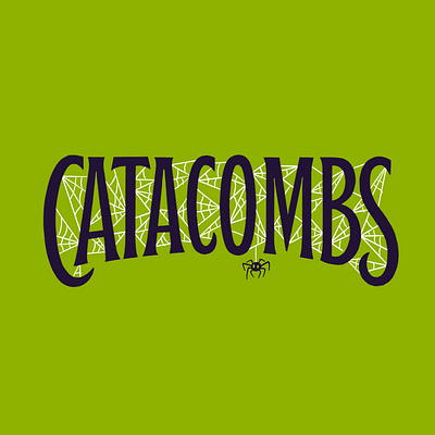 Catacombs catacombs cobwebs halloween horror lettering spider spooky type