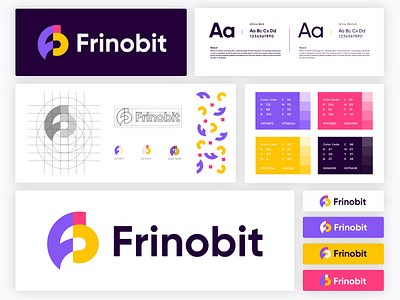 Frinobit - Brand Identity abstract app app icon b letter logo brand guide identity brand identity designer branding project business company company style guide corpoate digital agency f letter logo logo logo design concept logo designer logo designers logo mark technology typeface logomark