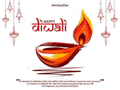 Happy Diwali abstract artistry flair beautiful hangging brush colorful culture design diwali diya dribble festival handrawn happy illustration indian lights oil lamp religion sketch vector