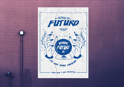 El Festival Del Futuro design festival poster graphic design illustration poster art typography