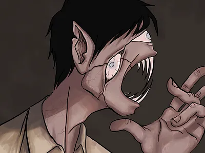 Tsiclop character design ears eyes hand horror human illustration japanse manga monster tsiclop