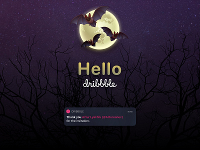 Hello, Dribbble! dribbble hello thanks