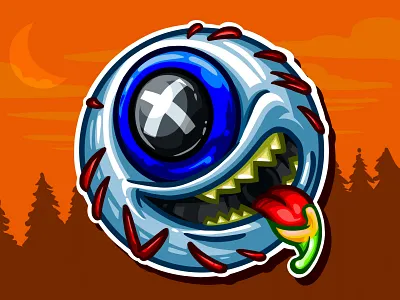 80’s Scare digitalart eye illustration procreate rebound stickermule