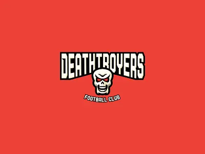 Deathtroyers Sport Team brand identity branding design characters dailylogochallenge death football football club football logo illustration logo a day logotypedesign mascot logo sports branding sports design sports logo team logo