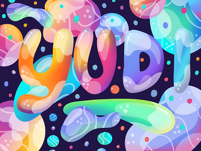 Word Illustration abstract illustration bubble illustration design dribbble graphic design illustration lettering modern illustration myicon