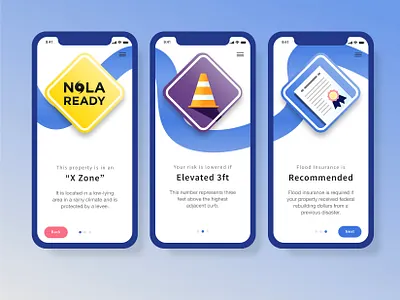 Flood Zone Results Screens branding design icon set illustration mobile app mobile app design mobile ui ui
