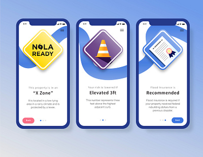 Flood Zone Results Screens branding design icon set illustration mobile app mobile app design mobile ui ui